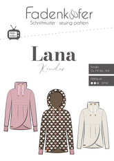Papierschnittmuster Hoodie Lana Kinder Fadenkäfer